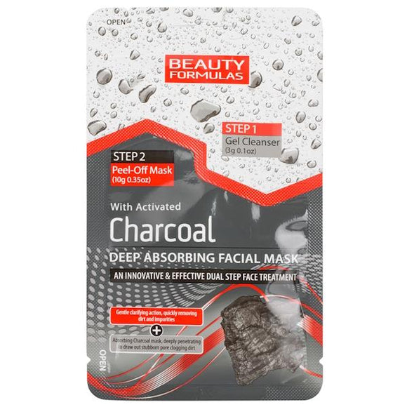Beauty Formulas Charcoal Dual Action Deep Absorbing Facial Mask