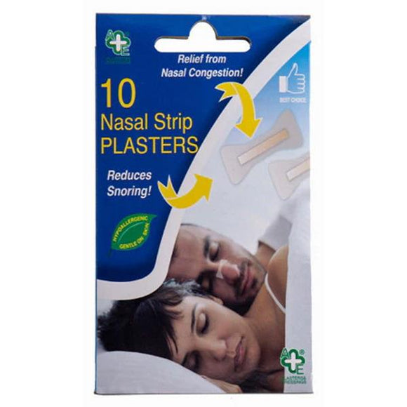 A&E 10 Snoring Nasal Strip Plasters