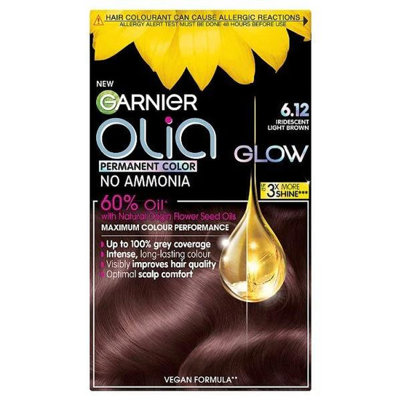 Garnier Olia Permanent Hair Colour 6.12 Iridescent Light Brown