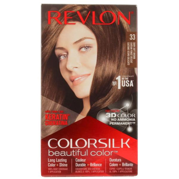 Revlon Colorsilk Permanent Colour 33 Dark Soft Brown