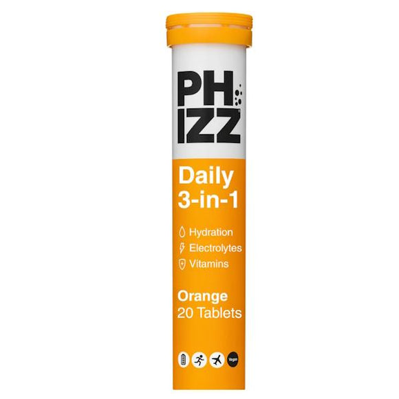 Phizz Daily 3-in-1 Orange 20 Effervescent Tablets