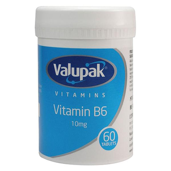 Valupak Vitamins Vitamin B6 10mg 60 Tablets