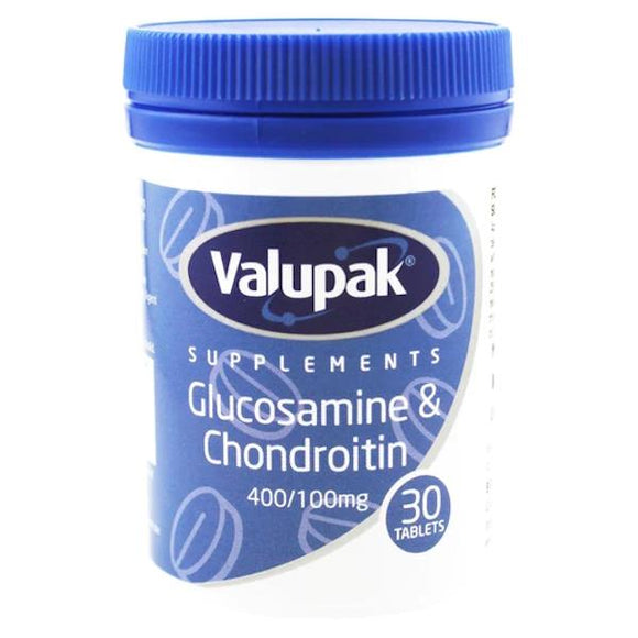 Valupak Supplements Glucosamine & Chondroitin 400/100mg 30 Tablets