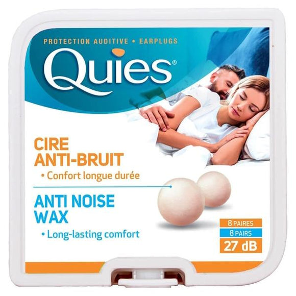 Quies Anti Noise Wax Ear Plugs 8 Pairs