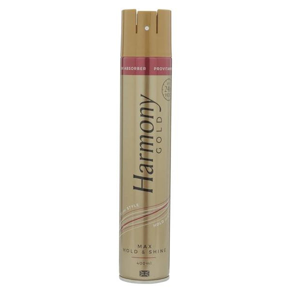 Harmony Gold Hairspray Max Hold & Shine 400ml