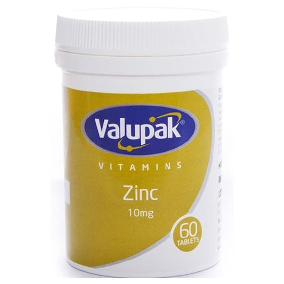 Valupak Vitamins Zinc 10mg 60 Tablets