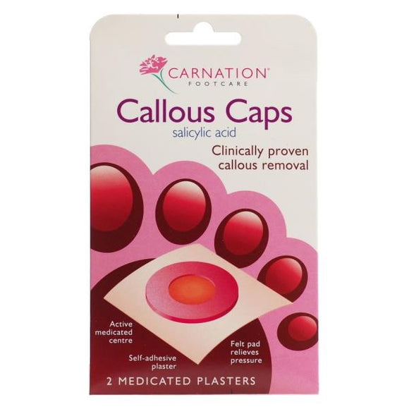 Carnation Footcare Callous Caps 2 Medicated Plasters