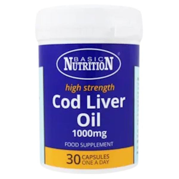 Basic Nutrition Cod Liver Oil 1000mg 30 Capsules