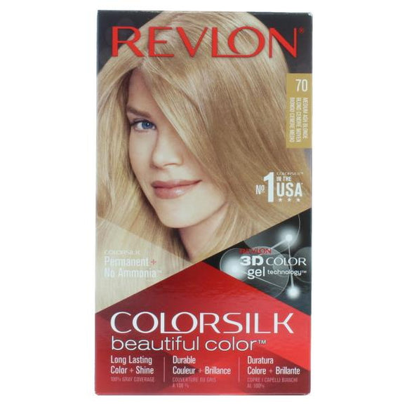 Revlon Colorsilk Permanent Colour 70 Medium Ash Blonde
