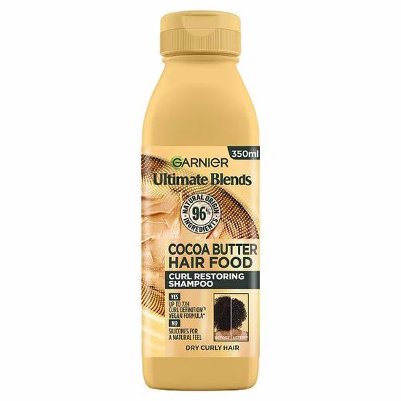 Garnier Ultimate Blends Hair Food Cocoa Butter Shampoo 350ml