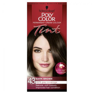 Schwarzkopf Poly Color Tint Permanent Cream Colour 43 Dark Brown