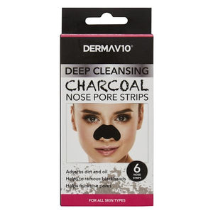 Derma V10 6 Deep Cleansing Charcoal Nose Pore Strips