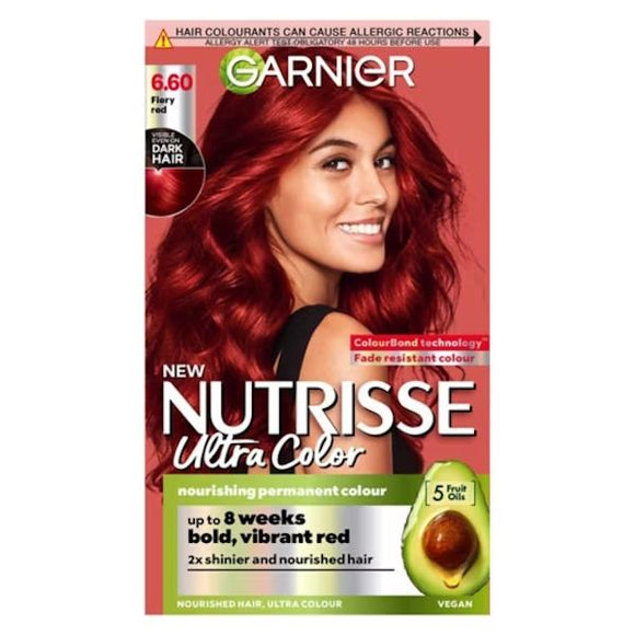 Garnier Nutrisse Ultra Color Permanent Colour 6.60 Fiery Red