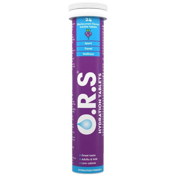 O.R.S Hydration Tablets 24 Blackcurrant Flavour Tablets