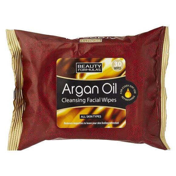 Beauty Formulas Argan Oil 30 Cleansing Facial Wipes
