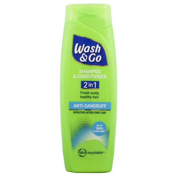 Wash & Go 2in1 Shampoo & Conditioner Anti-Dandruff 400ml