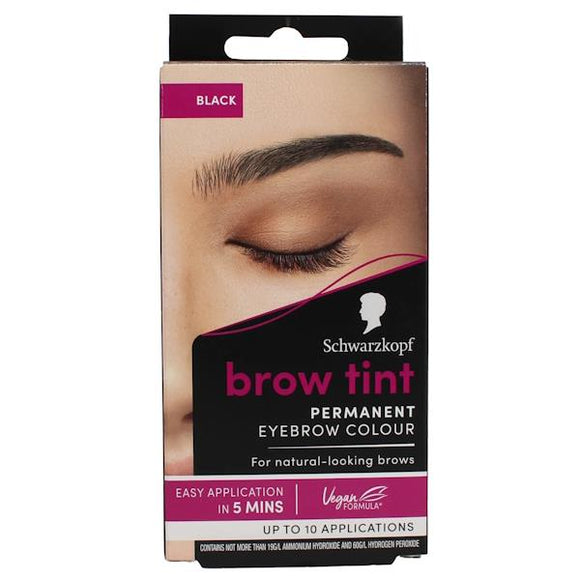 Schwarzkopf Brow Tint Permanent Eyebrow Colour Black