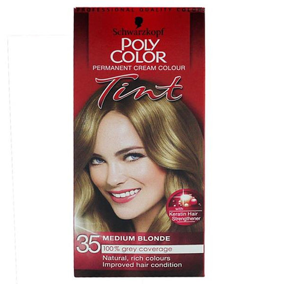 Schwarzkopf Poly Color Tint Permanent Cream Colour 35 Medium Blonde