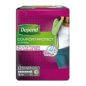 Depend Comfort Protect Underwear For Women XL 9 Pants