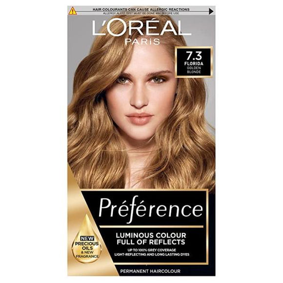 L'Oreal Preference Permanent Colour 7.3 Florida Golden Blonde