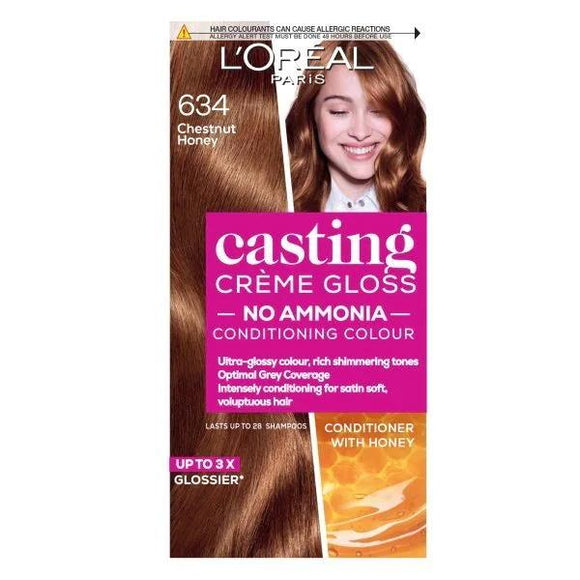 L'Oreal Casting Creme Gloss Semi-Permanent Hair Colour 634 Chestnut Honey