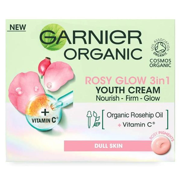 Garnier Organic Rosy Glow 3in1 Youth Cream 50ml