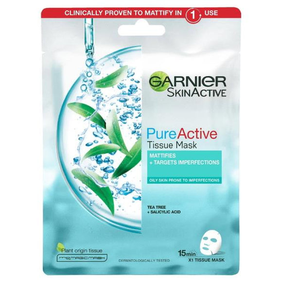 Garnier Skin Active Pure Active Tissue Mask Tea Tree + Salicylic Acid
