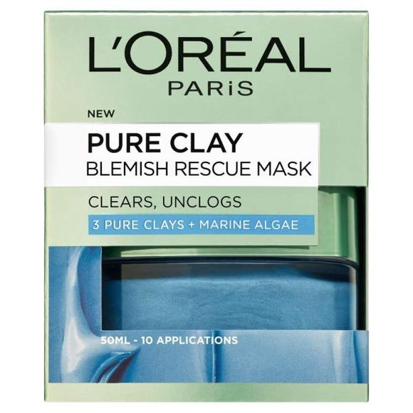L'Oreal Pure Clay Blemish Rescue Mask 50ml