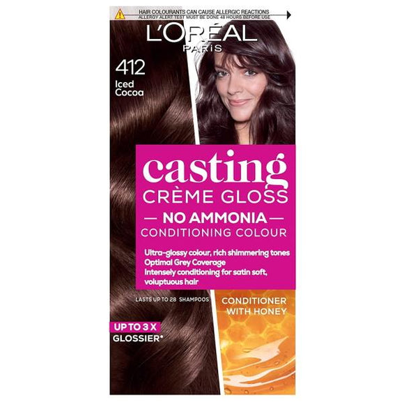 L'Oreal Casting Creme Gloss Semi-Permanent Hair Colour 412 Iced Cocoa