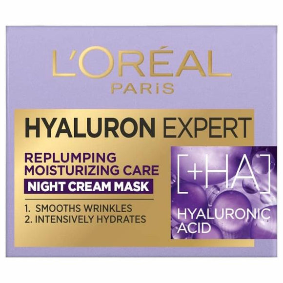 L'Oreal Hyaluron Expert Replumping Moisturising Care Night Cream Mask 50ml