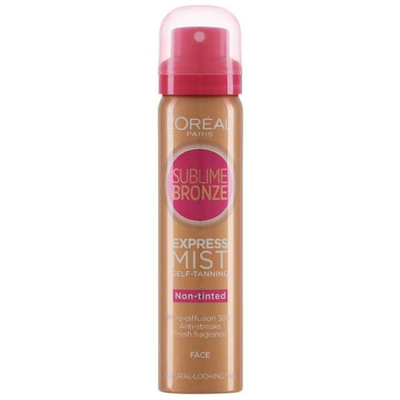 L'Oreal Sublime Bronze Express Mist Self Tanning Spray Face 75ml