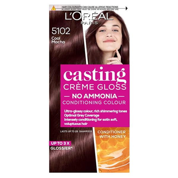 L'Oreal Casting Creme Gloss Semi-Permanent Hair Colour 5102 Cool Mocha
