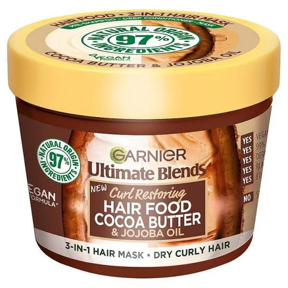 Garnier Ultimate Blends Curl Restoring Hair Food Cocoa Butter & Jojoba Oil 400ml