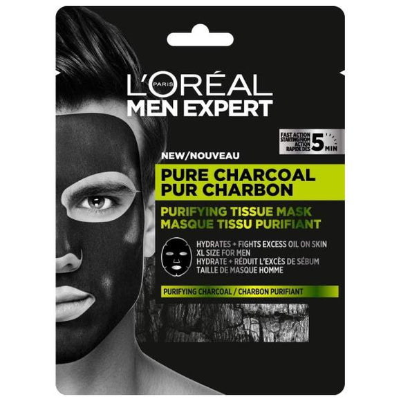 L'Oreal Men Expert Pure Charcoal Purifying Tissue Mask