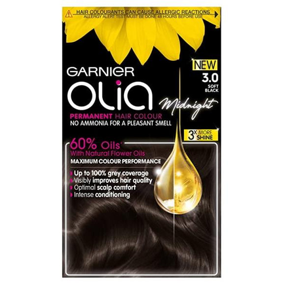 Garnier Olia Midnight Permanent Hair Colour 3.0 Soft Black