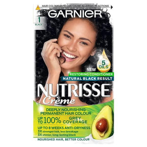 Garnier Nutrisse Creme Permanent Colour 1 Black