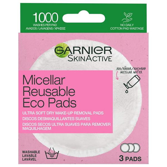 Garnier  Skin Active Micellar Reusable Eco Pads 3 Pads