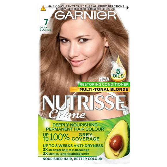 Garnier Nutrisse Creme Permanent Colour 7 Dark Blonde