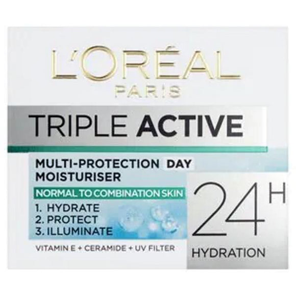 L'Oreal Triple Active Moisturiser Day Normal To Combination Skin 50ml