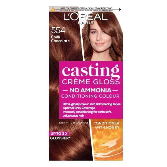 L'Oreal Casting Creme Gloss Semi-Permanent Hair Colour 554 Chilli Chocolate