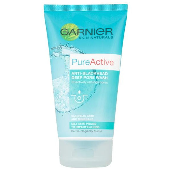 Garnier Skin Naturals Pure Active Anti-Blackhead Deep Pore Wash 150ml