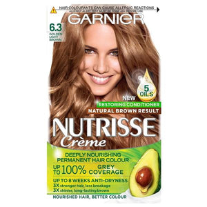 Garnier Nutrisse Creme Permanent Colour 6.3 Golden Light Brown