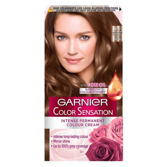 Garnier Color Sensation Intense Permanent Colour Cream 6.0 Precious Light Brown