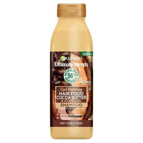 Garnier Ultimate Blends Curl Restoring Hair Food Cocoa Butter Shampoo 350ml