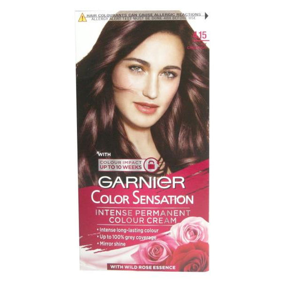 Garnier Color Sensation Intense Permanent Colour Cream 4.15 Icy Chestnut