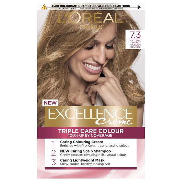 L'Oreal Excellence Creme Triple Care Colour 7.3 Natural Dark Golden Blonde