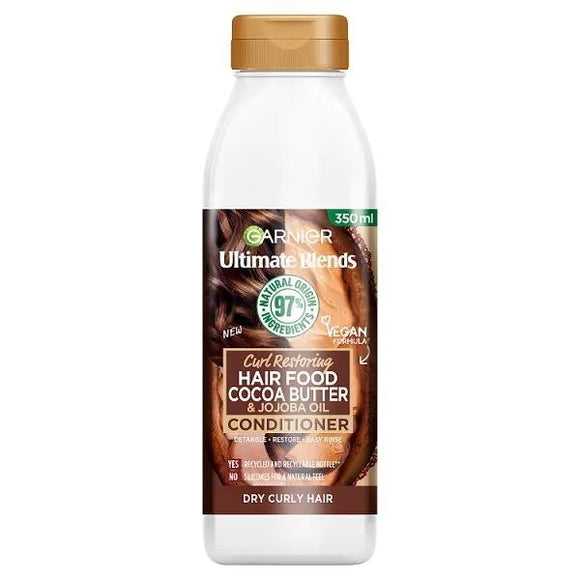 Garnier Ultimate Blends Curl Restoring Hair Food Cocoa Butter Conditioner 350ml