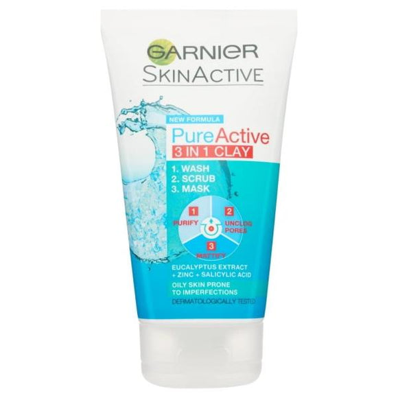 Garnier Skin Naturals Pure Active 3in1 Clay 150ml
