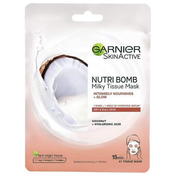 Garnier Skin Active Nutri Bomb Milky Tissue Mask Coconut + Hyaluronic Acid
