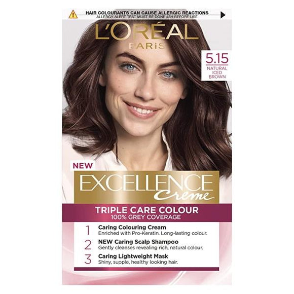 L'Oreal Excellence Creme Triple Care Colour 5.15 Natural Iced Brown